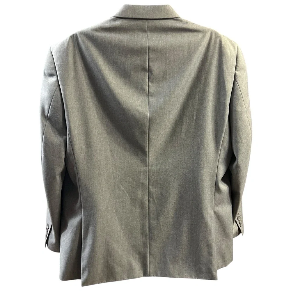 Renoir‎ Sport Coat R48/42 Grey Single Breasted Blazer Dual Vent Tailored Mens